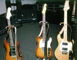 Dave Gilmour's and Andy's guitars