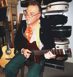 Andy playing the Martin Solidbody Prototype
